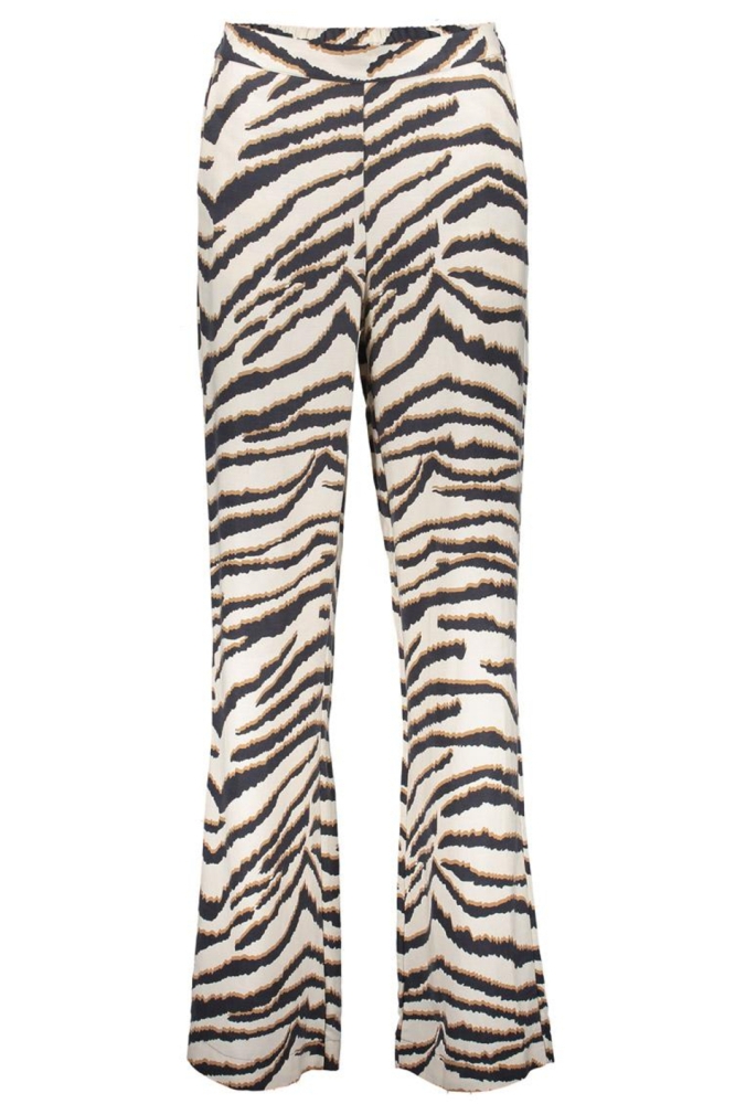 STRAIGHT LEG PANTALON MET ZEBRA PRINT 51410 20 000720 SAND/BLACK